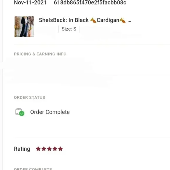 Oversized Maxi Duster Open front Cardigan Puff Black Small New - Picture 9 of 10